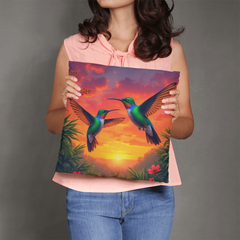 Hummingbird Paradise - Pillow Cover With Insert