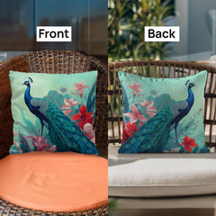 Peacock Elegance - Pillow Cover With Insert