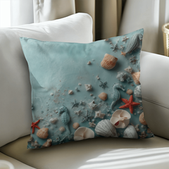 Turquoise Tides - Pillow Case With Inserts