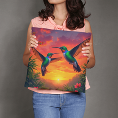 Hummingbird Paradise - Pillow Cover With Insert