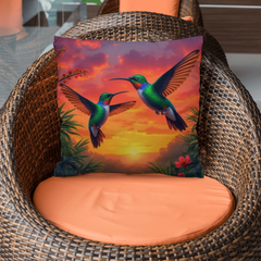 Hummingbird Paradise - Pillow Cover With Insert