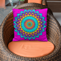 Cosmic Serenity Mandala - Pillow Cover With Insert