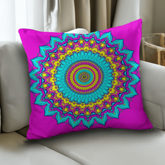 Cosmic Serenity Mandala - Pillow Cover With Insert