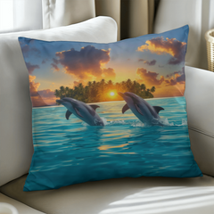 Dolphin Dream - Pillow Cover With Insert