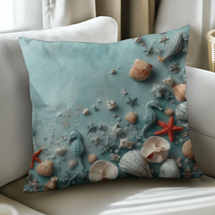 Turquoise Tides - Pillow Case With Inserts