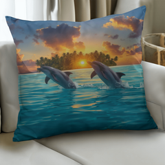 Dolphin Dream - Pillow Cover With Insert