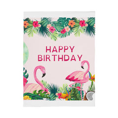 Flamingle & Celebrate™ – Happy Birthday Flamingo Coral Fleece Blanket