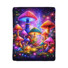 Enchanted Mushroom Forest - Sherpa Fleece Blanket