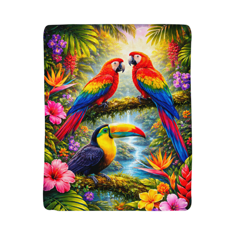 Tropical Paradise - Sherpa Fleece Blanket