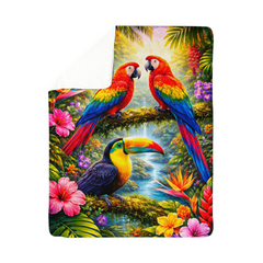 Tropical Paradise - Sherpa Fleece Blanket