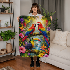 Tropical Paradise - Sherpa Fleece Blanket
