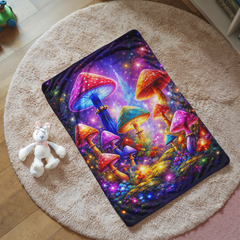 Enchanted Mushroom Forest - Sherpa Fleece Blanket
