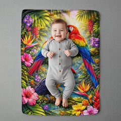 Tropical Paradise - Sherpa Fleece Blanket