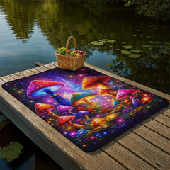 Enchanted Mushroom Forest - Sherpa Fleece Blanket