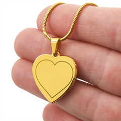 You Are My Heart - Engraved Heart Necklace