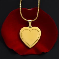 You Are My Heart - Engraved Heart Necklace