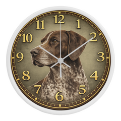 Timeless German Shorthaired Pointer - Wood Frame 10" Clock