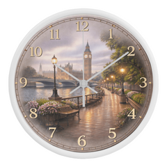 London Fog - Wood Frame 10" Clock