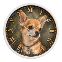 Sweet Chihuahua - Wood Frame 10" Clock