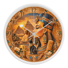 Egyptian Nights - Wood Frame 10" Clock