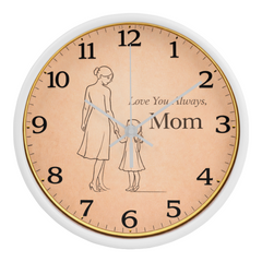 Love You Always, Mom - Wood Frame 10" Clock (From Daughter)