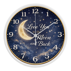 Love You To The Moon and Back - Wood Frame 10" Clock