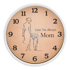 Love You Always, Mom - Wood Frame 10" Clock (From Son)