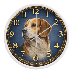 Loving Beagle - Wood Frame 10" Clock