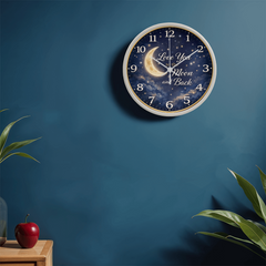 Love You To The Moon and Back - Wood Frame 10" Clock
