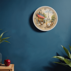 Paris Café Elegance - Wood Frame 10" Clock