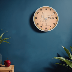 Love You Always, Mom - Wood Frame 10" Clock (From Daughter)