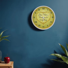 Thank you for Everything - Wood Frame 10" Clock