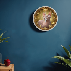 Timeless Royal Sphynx - Wood Frame 10" Clock