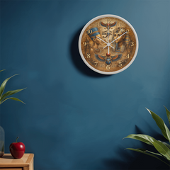 Timeless Pharaohs Egyptian Art - Wood Frame 10" Clock