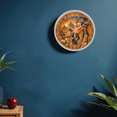 Egyptian Nights - Wood Frame 10" Clock