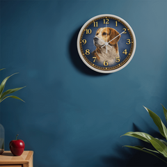 Loving Beagle - Wood Frame 10" Clock