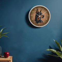 Elegant Doberman Pinscher - Wood Frame 10" Clock