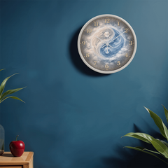 Celestial Yin & Yang  - Wood Frame 10" Clock