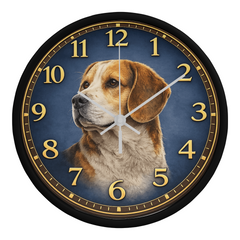 Loving Beagle - Wood Frame 10" Clock