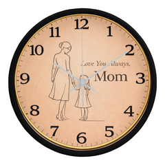 Love You Always, Mom - Wood Frame 10" Clock (From Daughter)