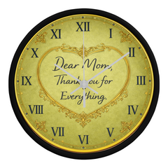 Thank you for Everything - Wood Frame 10" Clock