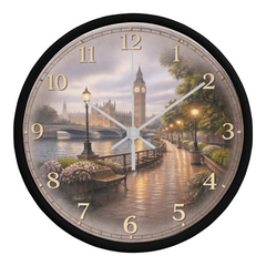 London Fog - Wood Frame 10" Clock