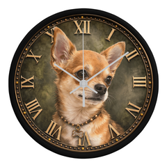 Sweet Chihuahua - Wood Frame 10" Clock