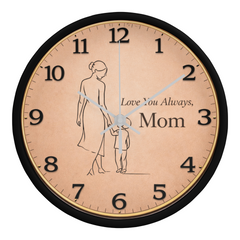 Love You Always, Mom - Wood Frame 10" Clock (From Son)