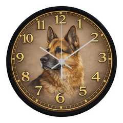 Loyal Guardian German Shepherd 10" Clock