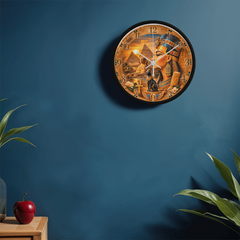 Egyptian Nights - Wood Frame 10" Clock