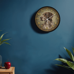 Timeless German Shorthaired Pointer - Wood Frame 10" Clock
