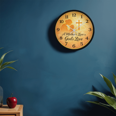 A Mother's Love Is God's Love - Wood Frame 10" Clock