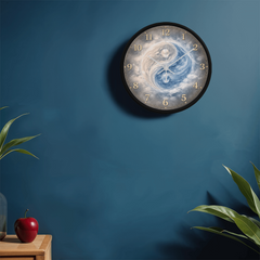 Celestial Yin & Yang  - Wood Frame 10" Clock