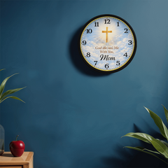 God Blessed me With You, Mom - Wood Frame 10" Clock